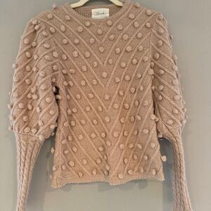 Chicwish Textured Dusty Rose Hand Made Sweater